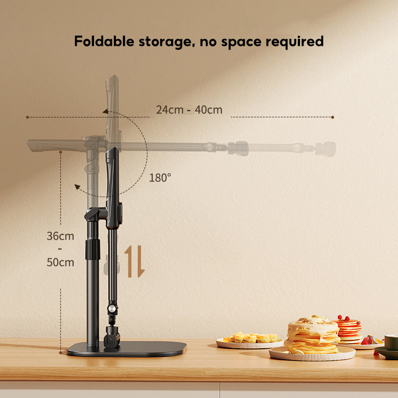 Desktop Shooting Handle, Overhead Mobile Phone Stand with Bluetooth Remote, Video Stand for Jewelry and Food Recording.