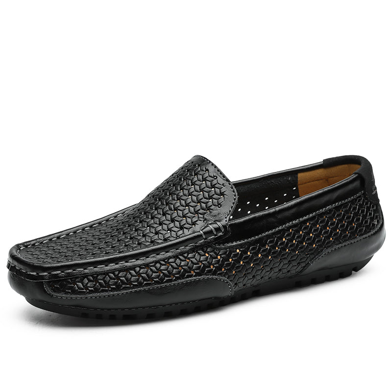 Luxury Italian Designer Mens Loafers Soft Genuine Leather Casual Moccasins Breathable SlipOn Boat S 6