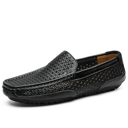 Luxury Italian Designer Mens Loafers Soft Genuine Leather Casual Moccasins Breathable SlipOn Boat S 6