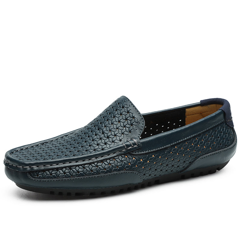 Luxury Italian Designer Mens Loafers Soft Genuine Leather Casual Moccasins Breathable SlipOn Boat S 8