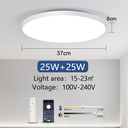 Modern Smart LED Ceiling Lamp Dimmable, APP and Remote Control for Bedroom, Living Room