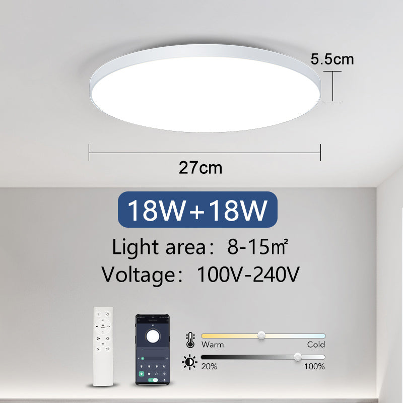 Modern Smart LED Ceiling Lamp Dimmable, APP and Remote Control for Bedroom, Living Room