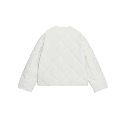 New Arrival, Women's Simple Daily Commute Coat, Waterproof Cotton Jacket, Long Sleeve Round Neck Single