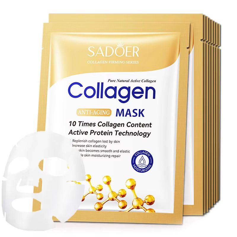 SADOER Collagen Face Mask – Firming, Moisturizing & Brightening Sheet Mask for Radiant Skin