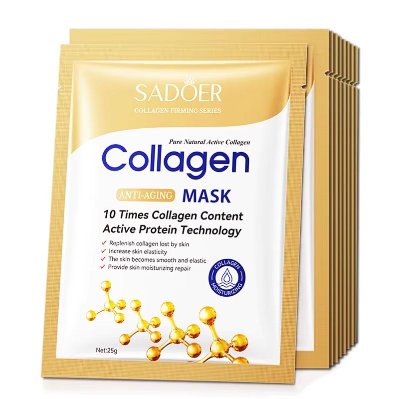 SADOER Collagen Face Mask  Firming Moisturizing  Brightening Sheet Mask For Radiant Skin 4