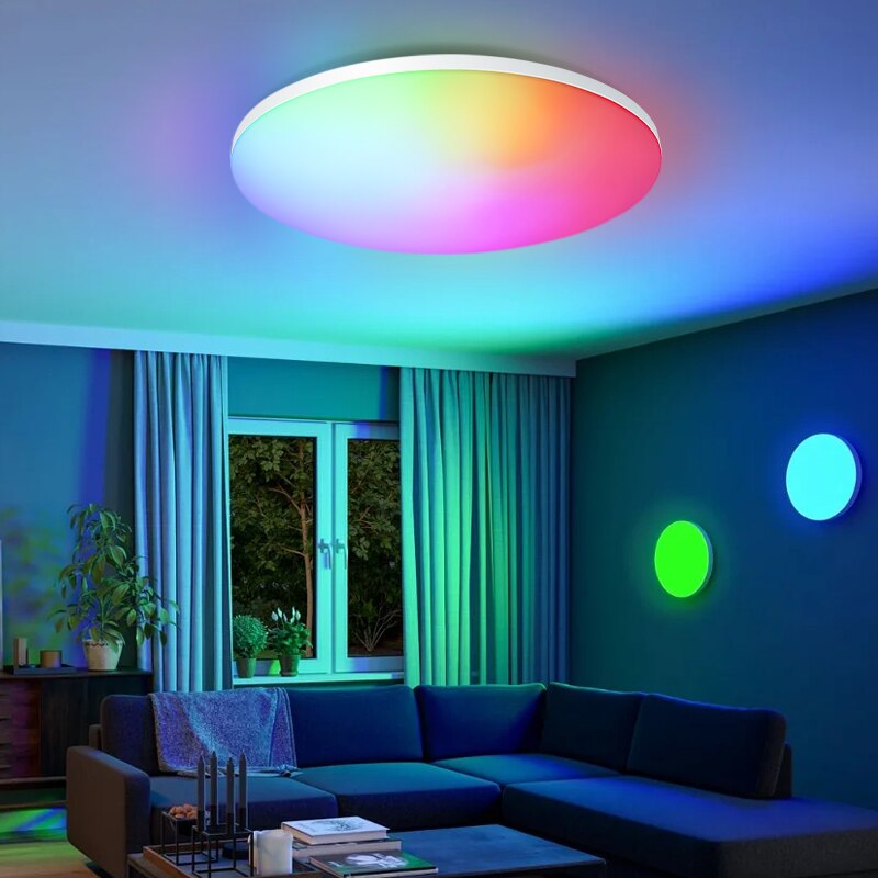 Smart Ceiling Light, RGB CCT APP Control, Ambient Light, For Bedroom, Home Decor