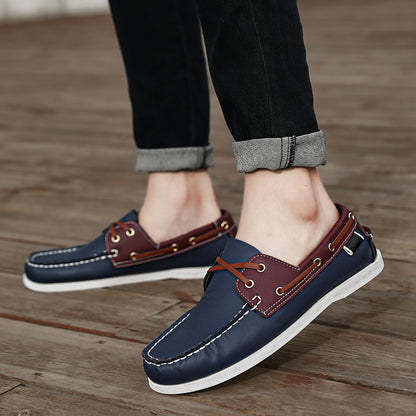 Slip On Mens Trendy Apron Toe Loafers Comfortable Non Slip Shoes For Outdoor Travel  Casual Spring  1