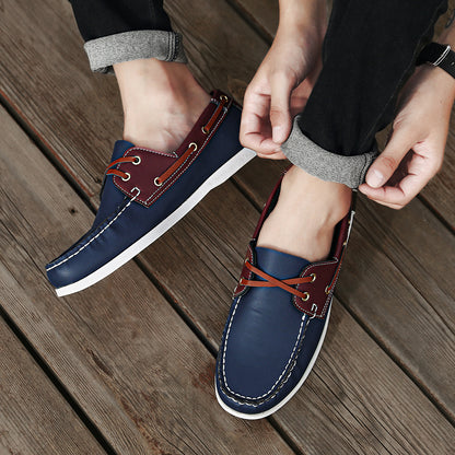 Slip On Mens Trendy Apron Toe Loafers Comfortable Non Slip Shoes For Outdoor Travel  Casual Spring  2