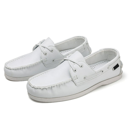 Slip On Mens Trendy Apron Toe Loafers Comfortable Non Slip Shoes For Outdoor Travel  Casual Spring  5