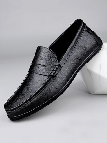 Luxury Genuine Leather Men Casual Shoes Breathable Formal Dress Loafers  SlipOn Boat Shoes For Styl 6