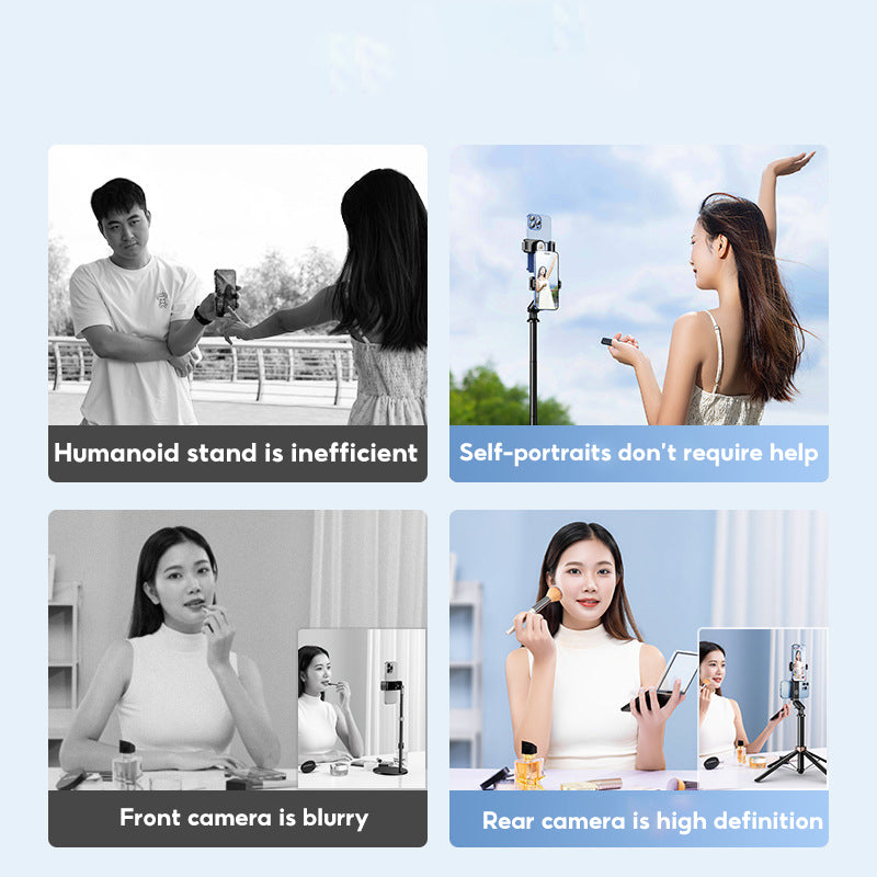Live Tripod Portable Mobile Phone Holder Outdoor Handheld Vlog Shooting Bluetooth Oral Teleprompter 2