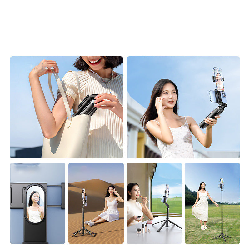 Live Tripod Portable, Mobile Phone Holder, Outdoor Handheld Vlog Shooting, Bluetooth Oral Teleprompter Stand.