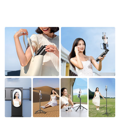 Live Tripod Portable, Mobile Phone Holder, Outdoor Handheld Vlog Shooting, Bluetooth Oral Teleprompter Stand.