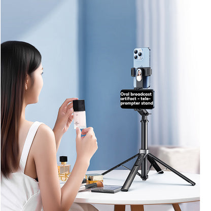 Live Tripod Portable Mobile Phone Holder Outdoor Handheld Vlog Shooting Bluetooth Oral Teleprompter 3