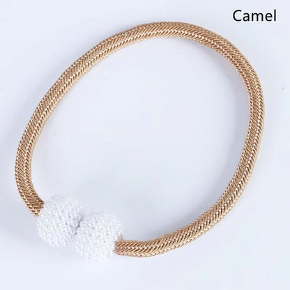 LuxePearl Magnetic Curtain Tieback Clips  Elegant Pearl Curtain Holders 12PCS Set 12