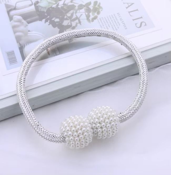 LuxePearl Magnetic Curtain Tieback Clips  Elegant Pearl Curtain Holders 12PCS Set 7