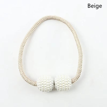 LuxePearl Magnetic Curtain Tieback Clips  Elegant Pearl Curtain Holders 12PCS Set 8