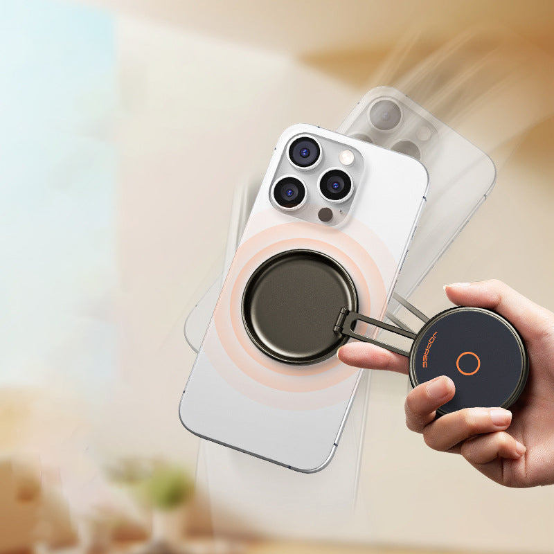 Portable Magnetic Phone Stand, Universal Foldable Mini Holder, Compact Desktop Mount for Travel Selfies, Office, use.