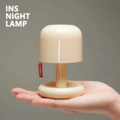 Creative Mushroom Style Night Light, USB Rechargeable, Mini Sunset Lamp for Desktop, Coffee Bar, Home Decor