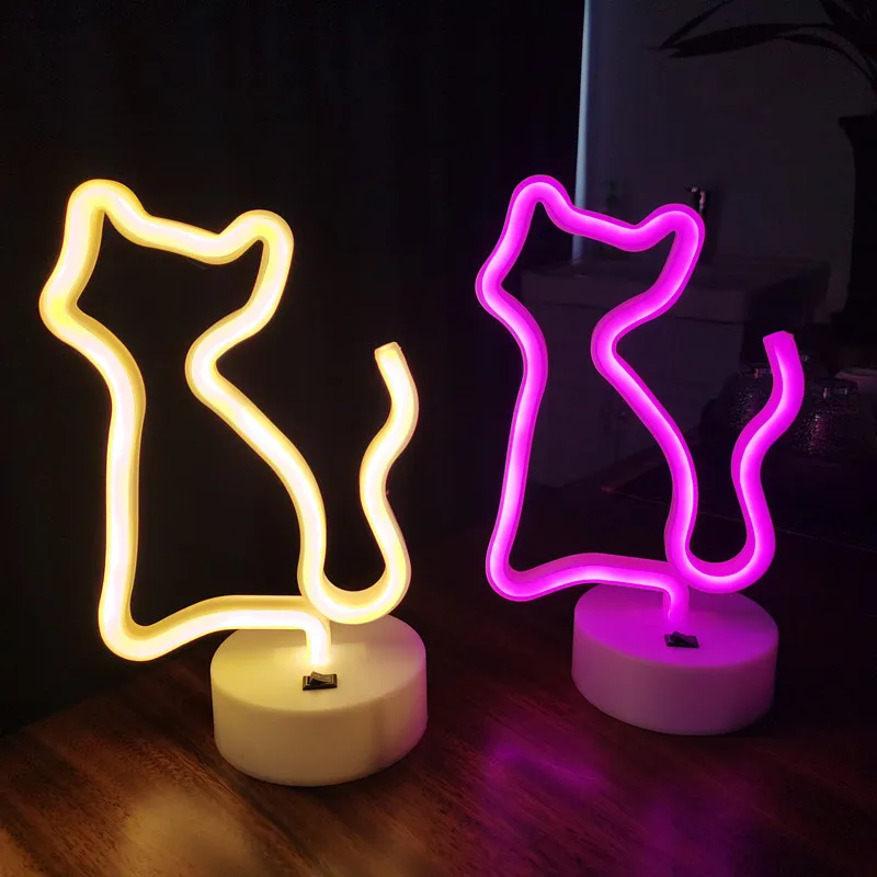 Cat Neon Light Sign USB And Battery Powered Animal Figure Lamp For Room Decor 1