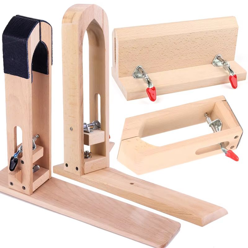 MIUSIE Wooden Leather Stitching Clamp – Hand-Stitched Sewing Tool for DIY Leather Craft