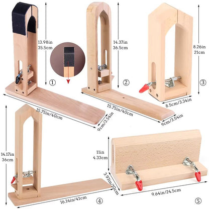 MIUSIE Wooden Leather Stitching Clamp  HandStitched Sewing Tool For DIY Leather Craft 1