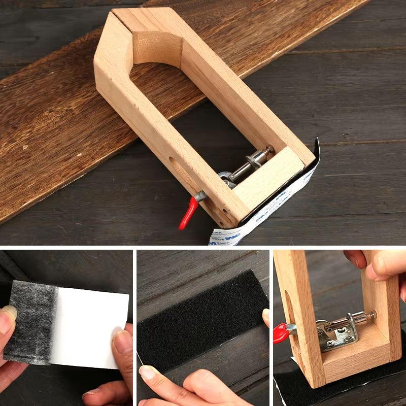 MIUSIE Wooden Leather Stitching Clamp  HandStitched Sewing Tool For DIY Leather Craft 4