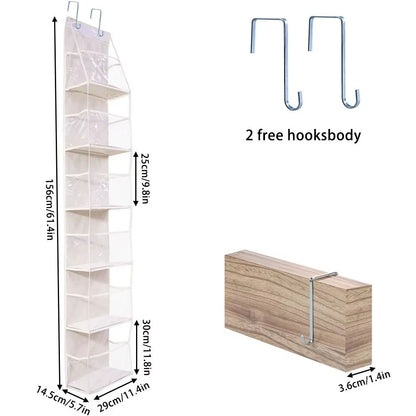 SpaceEase 46Layer OvertheDoor Hanging Organizer For Closet Bathroom  Bedroom 8
