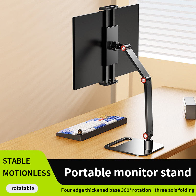 Adjustable 360 Swivel Portable Monitor Stand, Bracket Clamp Holder for Tablet Desktop, Ideal for Desktop