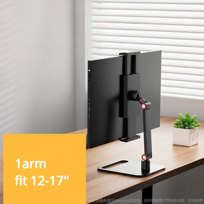 Adjustable 360 Swivel Portable Monitor Stand, Bracket Clamp Holder for Tablet Desktop, Ideal for Desktop