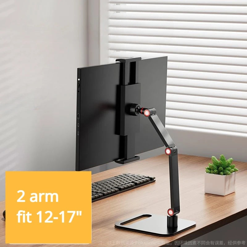 Adjustable 360 Swivel Portable Monitor Stand, Bracket Clamp Holder for Tablet Desktop, Ideal for Desktop