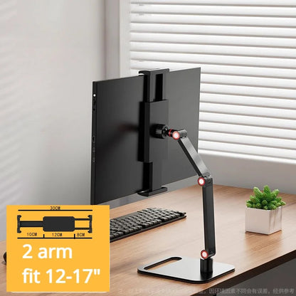 Adjustable 360 Swivel Portable Monitor Stand, Bracket Clamp Holder for Tablet Desktop, Ideal for Desktop