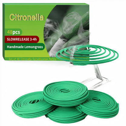 LumaLeaf 48Piece Lemongrass Scented Candle Set With Stand  Natural Outdoor Candle Collection 2