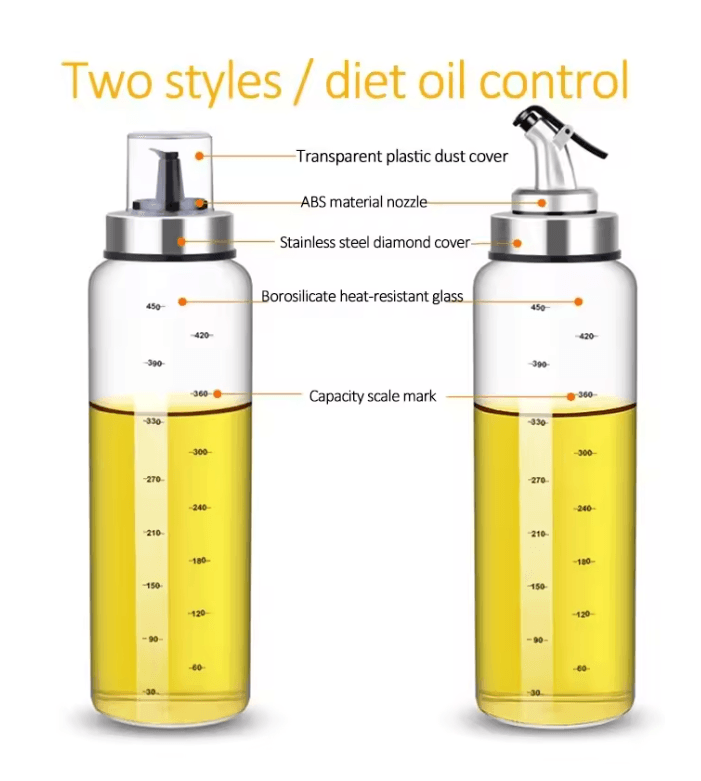 PurePour Glass Oil And Vinegar Dispenser Bottle 2