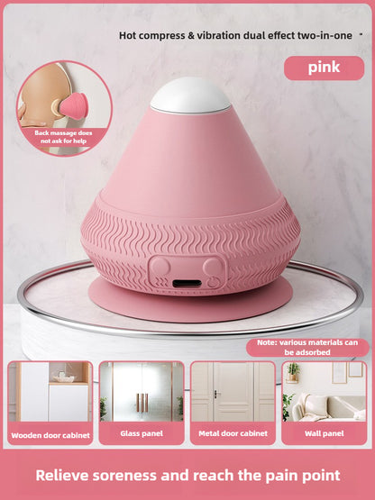 Vibrating Massage Ball, Silicone Massager Ball USB Rechargeable, Fitness Muscle Relaxation Massager for Back Pain Relief
