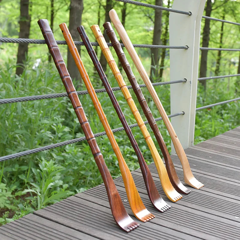 Back Scratching Rake Household Wooden, Long Handle Wooden Back Scratcher Massager, Body Massage Health Products