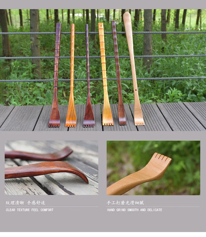 Back Scratching Rake Household Wooden, Long Handle Wooden Back Scratcher Massager, Body Massage Health Products