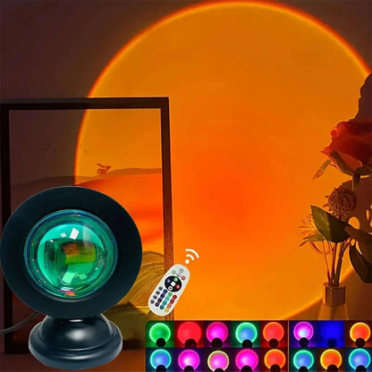 Spectrum Vibrant Sunset Projection Light With USB And Remote Control Dynamic Color Changing LED For 4