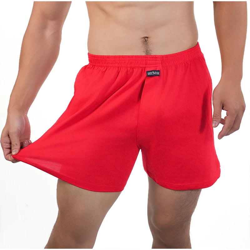 Mens Cotton Pajama Shorts Cotton Elastic Waist Short Pants Breathable Summer Sleepwear Casual Home  2