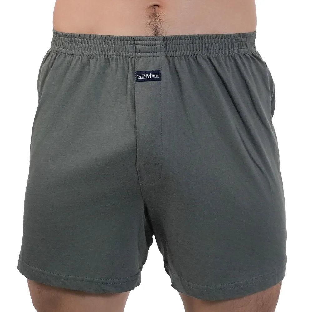Mens Cotton Pajama Shorts Cotton Elastic Waist Short Pants Breathable Summer Sleepwear Casual Home  6