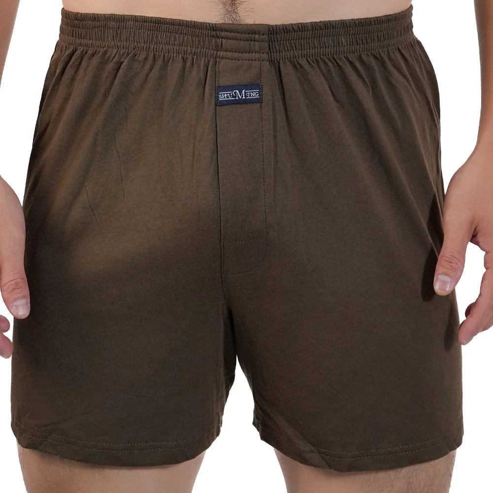 Mens Cotton Pajama Shorts Cotton Elastic Waist Short Pants Breathable Summer Sleepwear Casual Home  8