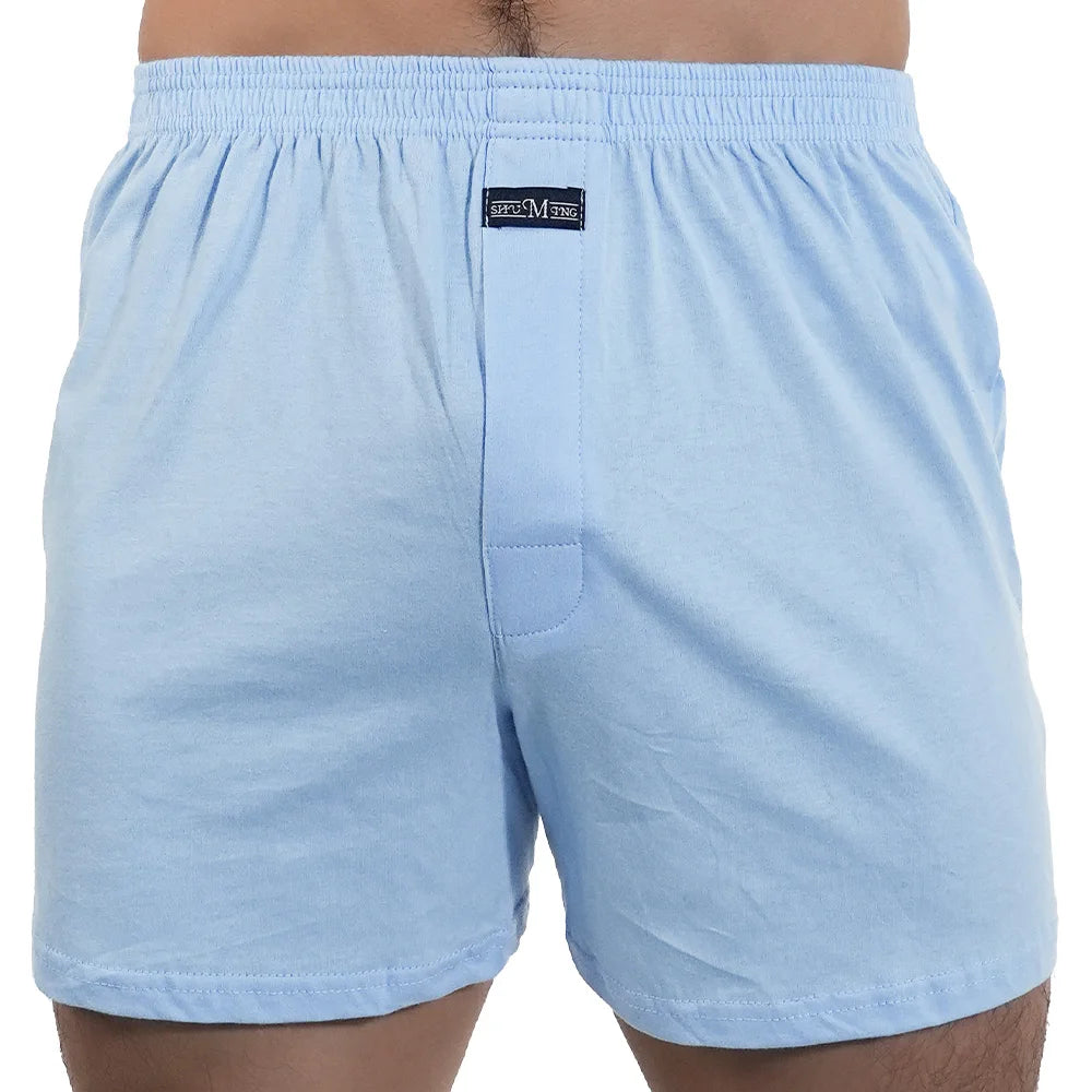 Mens Cotton Pajama Shorts Cotton Elastic Waist Short Pants Breathable Summer Sleepwear Casual Home  11