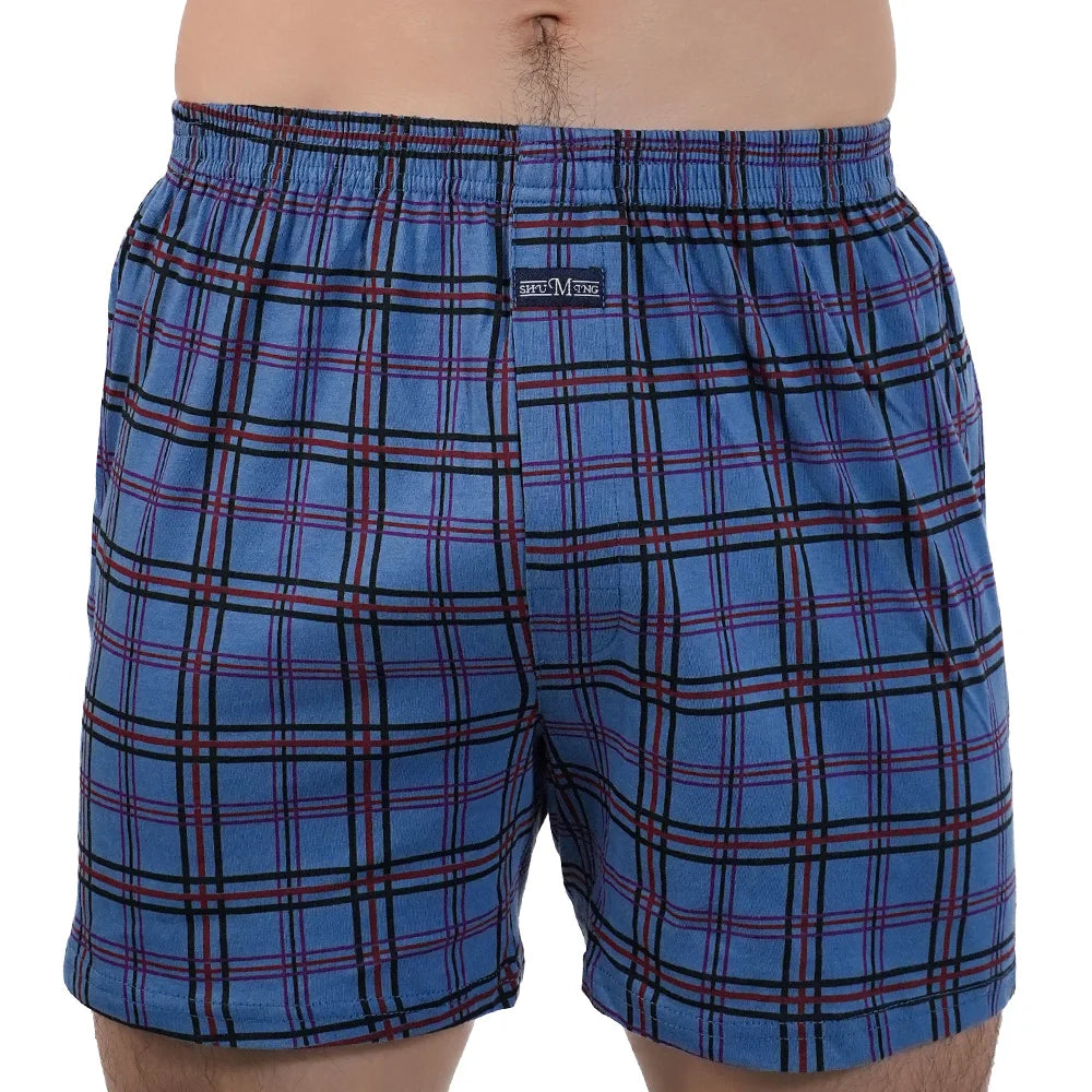 Mens Cotton Pajama Shorts Cotton Elastic Waist Short Pants Breathable Summer Sleepwear Casual Home  17