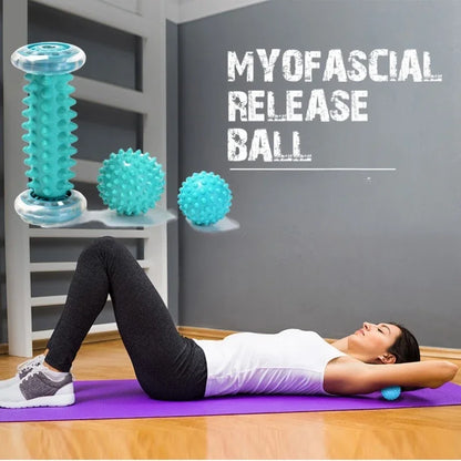 Massage Ball Set, Foot Roller, Deep Tissue Pain Relief, Plantar Fasciitis Support, Back Leg Hand Massage