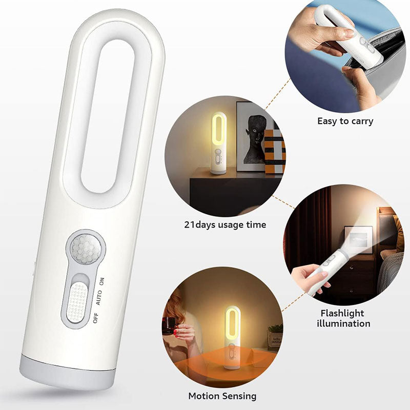 LED Light Portable Flashlight And Motion Sensor Bedside Lamp For Reading Baby Feeding Camping Eye C