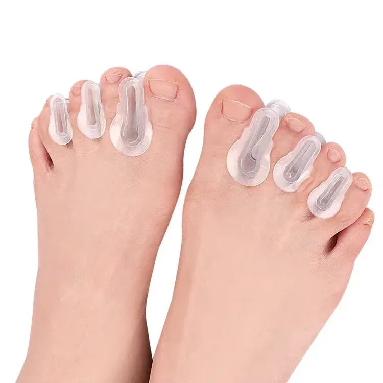 Bunion Corrector Silicone Toe Separator, Hammer Gel Thumb Foot Care Pads, Overlap Hallux Valgus Orthosis Clip Splitter
