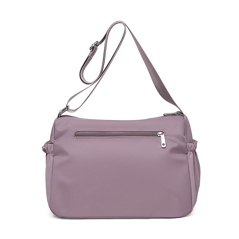 Multi-Pocket Waterproof Nylon Handbag, Women's Large Capacity Crossbody Shoulder Tote, Detachable Strap Shoulder Bag for