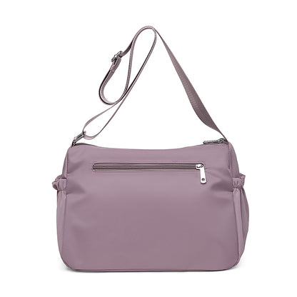 Multi-Pocket Waterproof Nylon Handbag, Women's Large Capacity Crossbody Shoulder Tote, Detachable Strap Shoulder Bag for