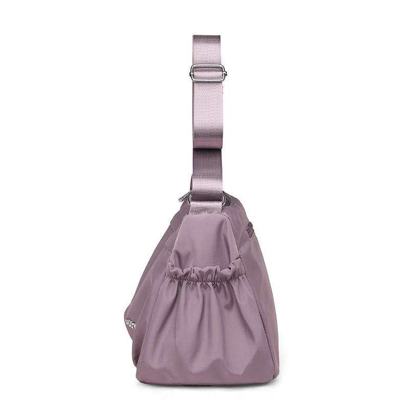 Multi-Pocket Waterproof Nylon Handbag, Women's Large Capacity Crossbody Shoulder Tote, Detachable Strap Shoulder Bag for