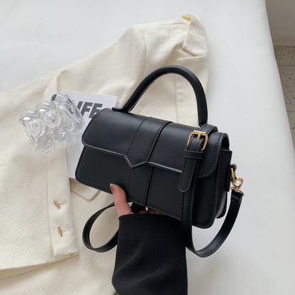 Fashion PU Leather Handbag for Women, Vintage Square Shoulder Bag, Crossbody Underarm Satchel